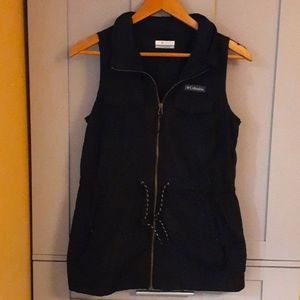 Columbia Vest Small Black Hood windbreaker